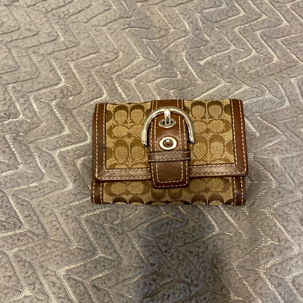 Coach Signature Trifold Wallet